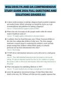 WGU D545 PA AND OA COMPREHENSIVE STUDY GUIDE 2026 FULL QUESTIONS AND SOLUTIONS GRADED A&plus;