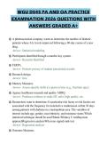 WGU D545 PA AND OA PRACTICE EXAMINATION 2026 QUESTIONS WITH ANSWERS GRADED A&plus;