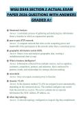 WGU D545 SECTION 2 ACTUAL EXAM PAPER 2026 QUESTIONS WITH ANSWERS GRADED A&plus;