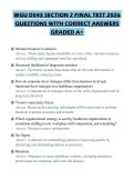 WGU D545 SECTION 2 FINAL TEST 2026 QUESTIONS WITH CORRECT ANSWERS GRADED A&plus;