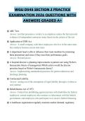 WGU D545 SECTION 2 PRACTICE EXAMINATION 2026 QUESTIONS WITH ANSWERS GRADED A&plus;