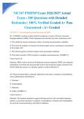  NR 547 PMHNP Exam 2026&sol;2027 Actual Exam - 300 Questions with Detailed Rationales &vert; 100&percnt; Verified Graded A&plus; Pass Guaranteed - A&plus; Graded