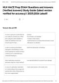 NLN NACE Prep EXAM Questions and Answers &lpar;Verified Answers&rpar; Study Guide &lpar;latest version verified for accuracy&rpar; &vert; 20252026 Latest&excl;&excl;