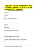 2025-2026 ARCGIS PRO FOUNDATION  2101 ESRI CERTIFICATION QUESTIONS  WITHCORRECT ANSWERS 