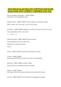 ASCP MOLECULAR BIOLOGY CERTIFICATION EXAM  QUESTIONS WITH CORRECT ANSWERS 2025-2026
