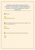 Health Care Aide &lpar;HCA&rpar; Written Exam V2  2026&sol;2027 Latest Update &vert; Verified Questions &  Answers &vert; 100&percnt; Correct Solutions &vert; Grade A  Guaranteed