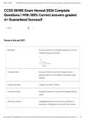 CCDS IBHRE Exam Newest 2026 Complete Questions &vert; With 100&percnt; Correct Answers graded A&plus; Guaranteed Success&excl;&excl;