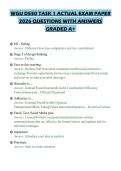 WGU D550 TASK 1 ACTUAL EXAM PAPER 2026 QUESTIONS WITH ANSWERS GRADED A&plus;