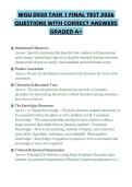 WGU D550 TASK 1 FINAL TEST 2026 QUESTIONS WITH CORRECT ANSWERS GRADED A&plus;