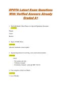 OPOTA Latest Exam Questions  With Verified Answers Already  Graded A&plus;
