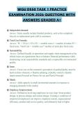 WGU D550 TASK 1 PRACTICE EXAMINATION 2026 QUESTIONS WITH ANSWERS GRADED A&plus;