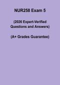 NUR258 Exam 5 &vert; Nursing Study Guide & Practice PDF