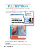 Test Bank For Introduction to Maternity and Pediatric Nursing&comma; 9th Edition&comma; By Gloria Leifer&comma; All Chapters 1-34
