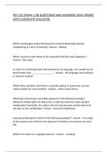 PSY 101 EXAM 2 UB QUESTIONS AND ANSWERS 2026 UPDATE WITH COMPLETE SOLUTION&period;