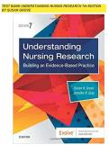 Understanding Nursing Research 7th Edition Test Bank &lpar;Grove & Gray&rpar; &vert; Complete Q&A
