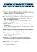 WGU D560 ACTUAL EXAM PAPER 2026 QUESTIONS WITH ANSWERS GRADED A&plus;