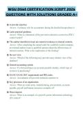 WGU D560 CERTIFICATION SCRIPT 2026 QUESTIONS WITH SOLUTIONS GRADED A&plus;