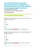 CBP OFFICER ENTRANCE EXAM 2026 &ndash; VERIFIED QUESTIONS & ANSWERS WITH DETAILED EXPLANATIONS &vert; LATEST UPDATED STUDY GUIDE FOR GUARANTEED PASS