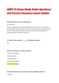 ARRT CI Exam Study Guide Questions and Correct Answers&vert; Latest Update