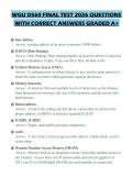 WGU D560 FINAL TEST 2026 QUESTIONS WITH CORRECT ANSWERS GRADED A&plus;