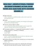 WGU D567 &colon; OBSERVATIONAL FINDINGS ON GROUP DYNAMICS ACTUAL EXAM PAPER 2026 QUESTIONS WITH ANSWERS GRADED A&plus;