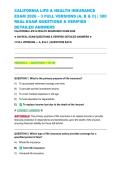 CALIFORNIA LIFE & HEALTH INSURANCE EXAM 2026 &ndash; 3 FULL VERSIONS &lpar;A&comma; B & C&rpar; &vert; 300 REAL EXAM QUESTIONS & VERIFIED DETAILED ANSWERS