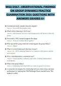 WGU D567 &colon; OBSERVATIONAL FINDINGS ON GROUP DYNAMICS PRACTICE EXAMINATION 2026 QUESTIONS WITH ANSWERS GRADED A&plus;