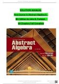 Solution Manual for A First Course in Abstract Algebra &lpar;Latest Edition&rpar; by John B&period; Fraleigh &ndash; Complete Solutions to All Chapters