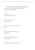 CEP 2026 Exam &vert; UPDATED Questions with 100&percnt; Correct Answers