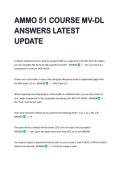 AMMO 51 COURSE MV-DL  ANSWERS LATEST  UPDATE 
