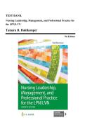 Test Bank - Nursing Leadership&comma; Management&comma; and Professional Practice for the LPN&sol;LVN&comma; 7th Edition &lpar;Dahlkemper&comma; 2021&rpar;&comma; Chapter 1-20 &vert; All Chapters