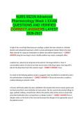 NURS 6521N Advanced Pharmocology Week 1 EXAM QUESTIONS AND VERIFIED CORRECT ANSWERS LATEST 2026&period;