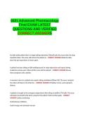 6521 Advanced Pharmacology Final EXAM LATEST QUESTIONS AND VERIFIED CORRECT ANSWERS&period;