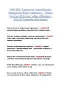 WGU D351 FUNCTIONS OF HUMAN RESOURCE MANAGEMENT OBJECTIVE ASSESSMENT &vert; WESTERN GOVERNORS UNIVERSITY COLLEGE OF BUSINESS &vert; 2026&sol;2027 &vert; COMPLETE EXAM MATERIAL