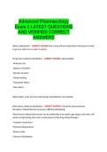 Advanced Pharmacology Exam 2 LATEST QUESTIONS AND VERIFIED CORRECT ANSWERS&period;