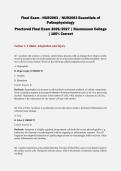 NUR2063 &sol; NUR2063 Essentials of Pathophysiology Proctored Final Exam 2026&sol;2027 &vert; Rasmussen &vert; 100&percnt; Correct &vert; Pass Guaranteed - A&plus; Graded