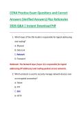 CCNA Practice Exam Questions and Correct  Answers &lpar;Verified Answers&rpar; Plus Rationales  2026 Q&A &vert; Instant Download Pdf