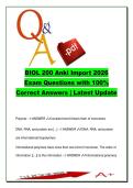 BIOL 200 Molecular Biology Exam Questions &lpar;100&rpar; DNA RNA Proteins Enzymes 2026