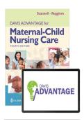 Test Bank Complete&lowbar; Davis Advantage For Maternal-Child Nursing Care 4th Edition&comma; &lpar;2025&rpar; By Meredith J Scannell & Kristine Ruggiero All chapters 1-31&vert; 7 Units&vert; Latest Edition With Detailed Answers&vert; Grade A&plus;