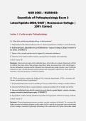 NUR2063 &sol; NUR 2063 Essentials of Pathophysiology Exam 2 2026&sol;2027 &vert; Rasmussen &vert; 100&percnt; Correct &vert; Pass Guaranteed - A&plus; Graded