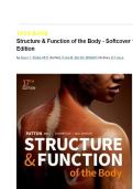 TEST BANK for Structure & Function of the Body - 17th Edition Latest Version 2025&sol;2026 Rated &lbrack;A&plus;&rsqb; Questions & Answers Perfectly Verified For 100&percnt; Success by Kevin T&period; Patton PhD &lpar;Author&rpar;&comma; Frank B&period; Bell DC MSHAPI &lpar;Author&rpar;&comma; & 2 more