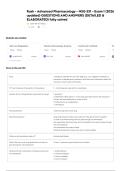 Rush - Advanced Pharmacology - NSG 531 - Exam 1 &lpar;2025 updated&rpar; QUESTIONS AND ANSWERS &lpar;DETAILED & ELABORATED&rpar; fully solved