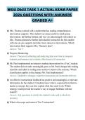 WGU D633 TASK 1 ACTUAL EXAM PAPER 2026 QUESTIONS WITH ANSWERS GRADED A&plus;