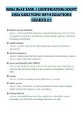 WGU D633 TASK 1 CERTIFICATION SCRIPT 2026 QUESTIONS WITH SOLUTIONS GRADED A&plus;