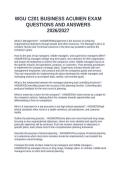 WGU C201 BUSINESS ACUMEN EXAM QUESTIONS AND ANSWERS 2026&sol;2027