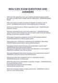 WGU C201 EXAM QUESTIONS AND ANSWERS