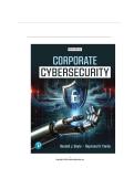 TEST BANK FOR Corporate Cybersecurity&comma; 6th edition by Randall J Boyle&comma; Raymond R&period; Panko ISBN&colon; 978-0135339299 COMPLETE GUIDE ALL CHAPTERS COVERED 100&percnt; VERIFIED A&plus; GRADE ASSURED&excl;&excl;&excl;&excl;&excl;NEW LATEST UPDATE&excl;&excl;&excl;&excl;&excl;