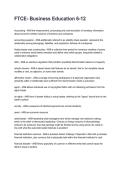 FTCE- Business Education 6-12 REVISED AND UPDATED FOR 2026&sol;2027 ACTUAL EXAM COMPLETE QUESTIONS AND CORRECT DETAILED ANSWERS &lpar;VERIFIED ANSWERS&rpar; &vert;ALREADY GRADED A&plus;&vert;&vert;BRAND NEW&excl;&excl;