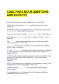 COSC FINAL EXAM QUESTIONS AND ANSWERS 