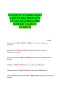 Theories of Personality Study Guide for WGU D564 EXAM LATEST QUESTIONS AND VERIFIED CORRECT ANSWERS&period;